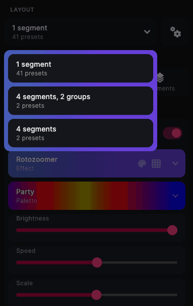 WLED+ Layout Management