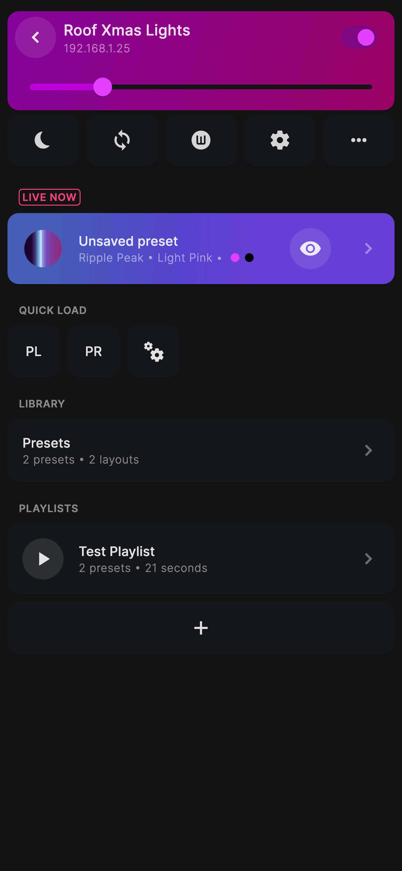 WLED+ Native UI